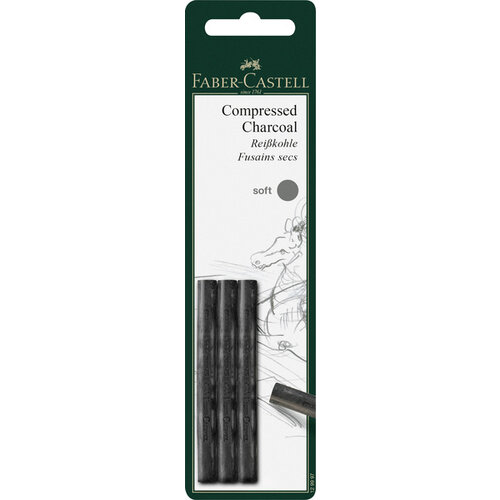 Faber Castell Houtskool Pitt Monochrome - geperst S 3 st. blister