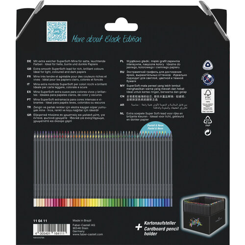 Faber Castell Kleurpotlood Black Edition - 100 stuks