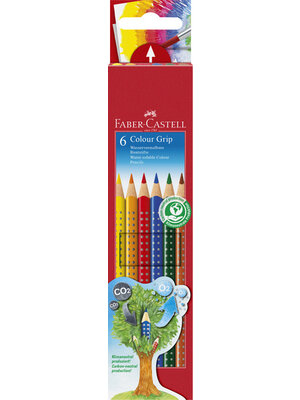 Faber Castell Grip 2001 Kleurpotloden - 6 stuks Faber Castell Grip 2001 Kleurpotloden - 6 stuks