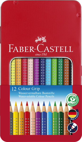 Faber Castell Kleurpotlood Colour Grip 2001 - metalen etui a 12 stuks afbeelding