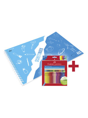 Faber Castell Kleurpotlood Grip - 48 stuks + gratis A3 Kangaro schetsboek Faber Castell Kleurpotlood Grip - 48 stuks + gratis A3 Kangaro schetsboek