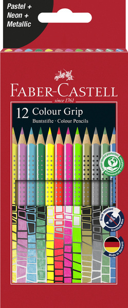 Faber Castell Kleurset GRIP pastel - neon en metallic afbeelding
