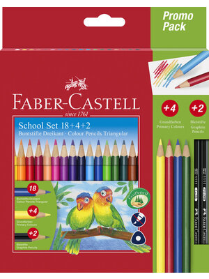 Faber Castell Kleurpotloden - promo set 18 + 4 + 2