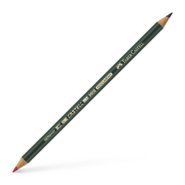 Faber Castell Kopieerpotlood Document 9608 - Rood/blauw afbeelding