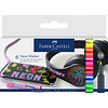 Faber Castell Markers Neon - 6 stuks in etui.