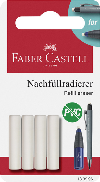 Faber Castell Navulgum voor Polymatic - 4 stuks op blister afbeelding