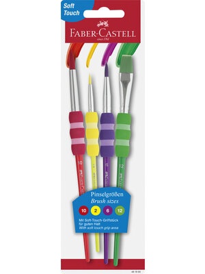 Faber Castell Penselenset soft touch - 4 stuks