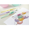 Faber Castell Penselenset soft touch - 4 stuks - pastel kleuren