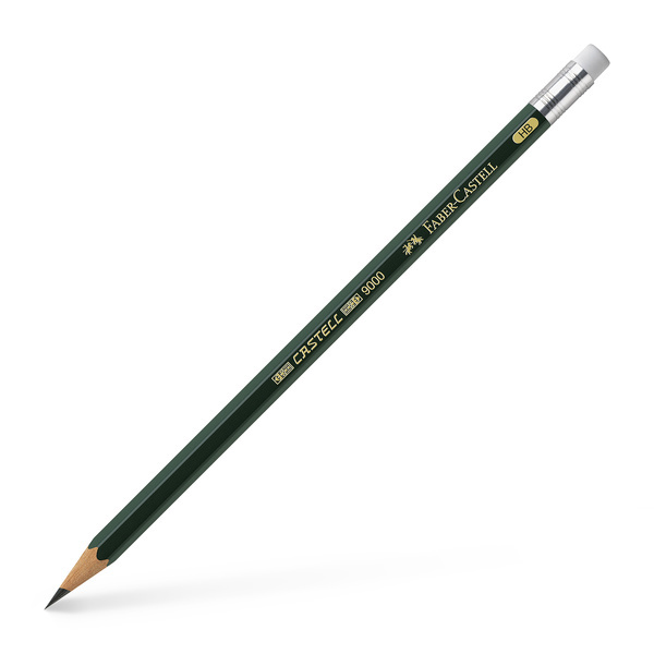 Faber Castell Potlood 9000 - HB met gum afbeelding