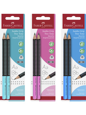 Faber Castell Potloodset - 2 stuks - Jumbo met grip - Hardheid B