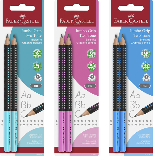 Faber Castell Potloodset - 2 stuks - Jumbo met grip - Hardheid B afbeelding