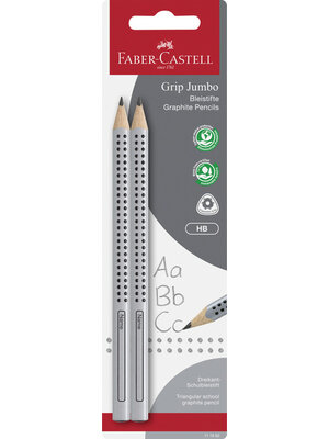 Faber Castell Potloodset - 2 stuks - Jumbo met grip - Hardheid HB