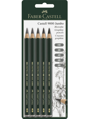 Faber Castell Potloodset 9000 - Jumbo - set 5 stuks Faber Castell Potloodset 9000 - Jumbo - set 5 stuks
