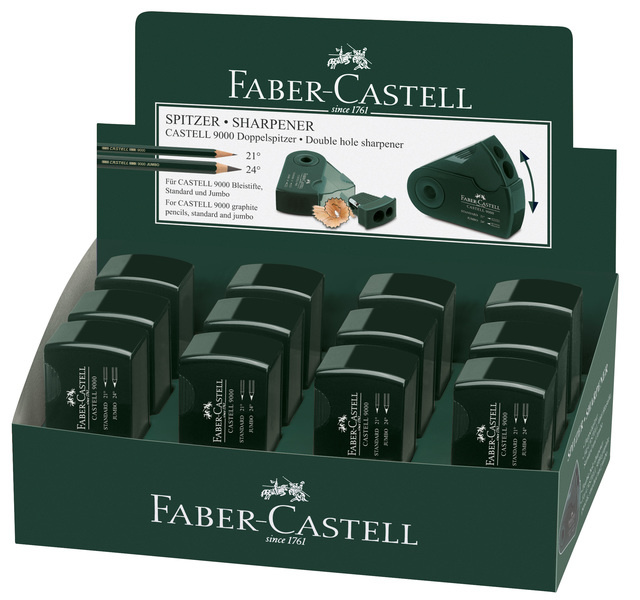 Faber Castell puntenslijper "Sleeve" groen afbeelding