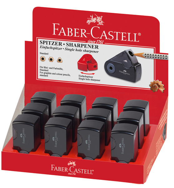 Faber Castell puntenslijper "Sleeve" Mini enkel zwart afbeelding