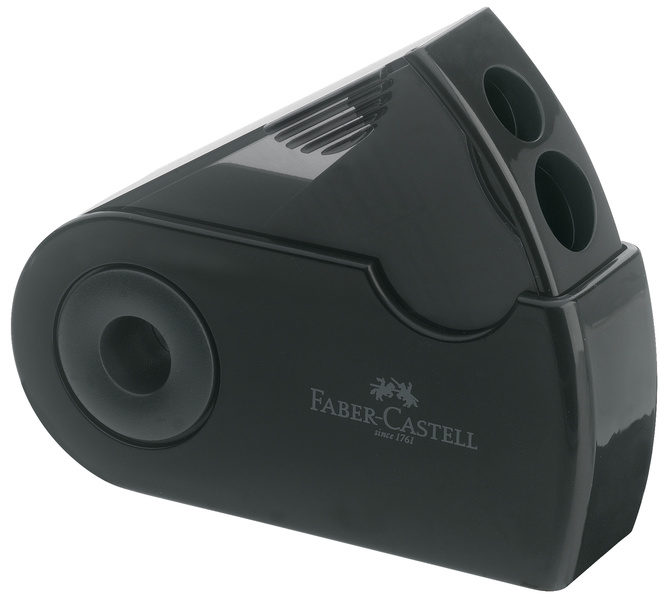 Faber Castell puntenslijper "Sleeve" zwart 2-gaats afbeelding