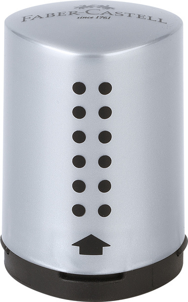 Faber Castell puntenslijper GRIP 2001 mini zilver afbeelding