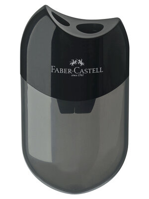 Faber Castell Puntenslijper met afvalkoker zwart Faber Castell Puntenslijper met afvalkoker zwart