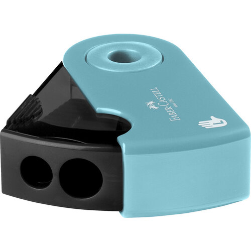 Faber Castell Puntenslijper SLEEVE dubbel turquoise linkshandig