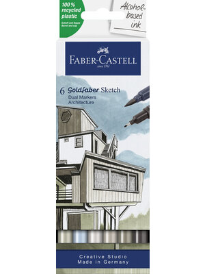 Faber Castell Goldfaber Sketch Alcohol Marker - set 6 stuks - Architecture