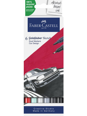 Faber Castell Goldfaber Sketch Alcohol Marker - set 6 stuks - Car design Faber Castell Goldfaber Sketch Alcohol Marker - set 6 stuks - Car design