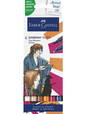 Faber Castell Goldfaber Sketch Alcohol Marker - set 6 stuks - Manga