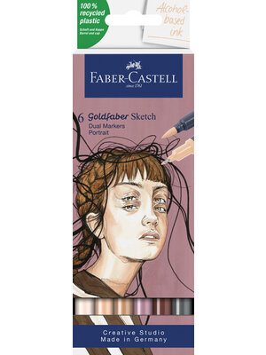Faber Castell Sketchmarker Goldfaber - etui 6 stuks - Portrait
