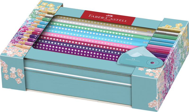 Faber Castell Sparkle set - 20x kleurpotloden en 1x mini puntenslijper afbeelding