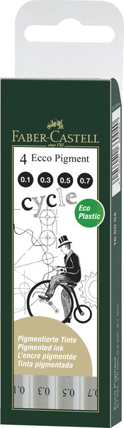 Faber Castell Tekenpen Ecco Pigment - 4-delig etui afbeelding