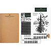Faber Castell Tekenset - set 8 Pitt Artist Pens + Schetsboek Faber Castell Tekenset - set 8 Pitt Artist Pens + Schetsboek