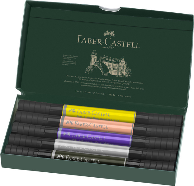 Faber Castell Tekenstift Pitt Artist duo marker Fashion - etui 5 stuks afbeelding