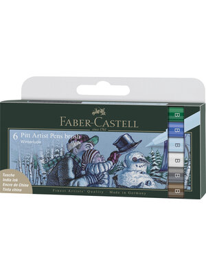 Faber Castell Pitt Artist Brushpen - set 6 stuks - Winter Faber Castell Pitt Artist Brushpen - set 6 stuks - Winter