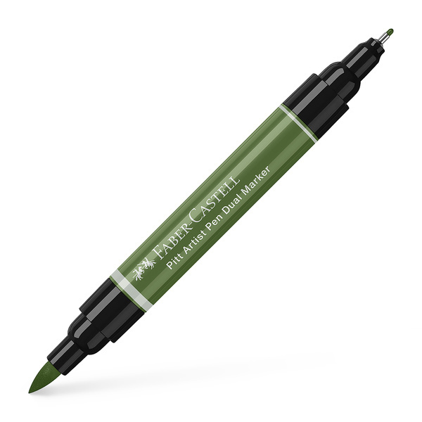Faber Castell Tekenstift Pitt Artist Pen duo marker - 174 chroomgroen afbeelding