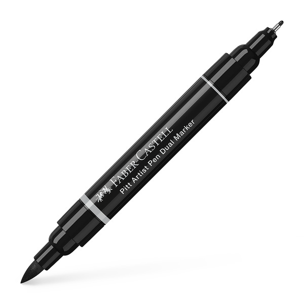 Faber Castell Tekenstift Pitt Artist Pen duo marker - 199 zwart afbeelding