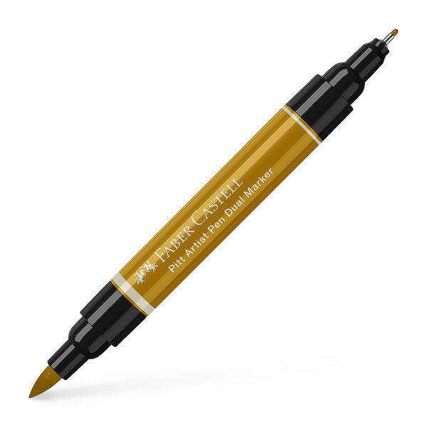 Faber Castell Tekenstift Pitt Artist Pen duo marker - 268 groen goud afbeelding