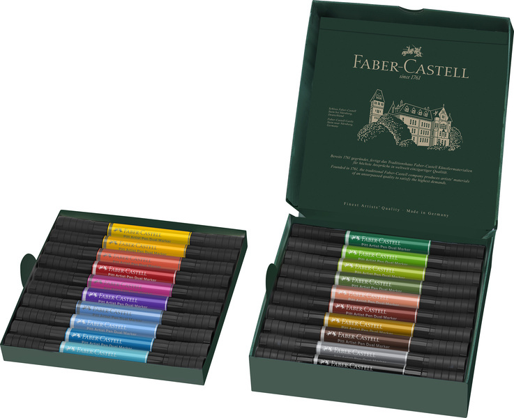 Faber Castell Tekenstift Pitt Artist Pen duo marker - etui a 20 stuks afbeelding
