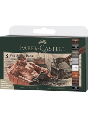 Faber Castell Tekenstift Pitt Artist Pen - etui 8 stuks - Classic Faber Castell Tekenstift Pitt Artist Pen - etui 8 stuks - Classic