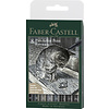 Faber Castell Pitt Artist Pen - set 8 stuks - zwart en grijs Faber Castell Pitt Artist Pen - set 8 stuks - zwart en grijs