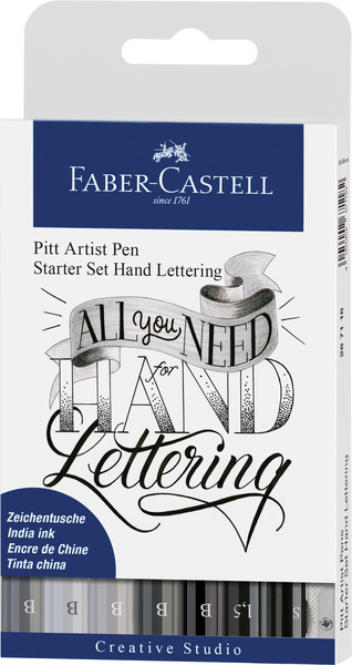 Faber Castell Tekenstift Pitt Artist Pen - handlettering 8-delig basisetui afbeelding