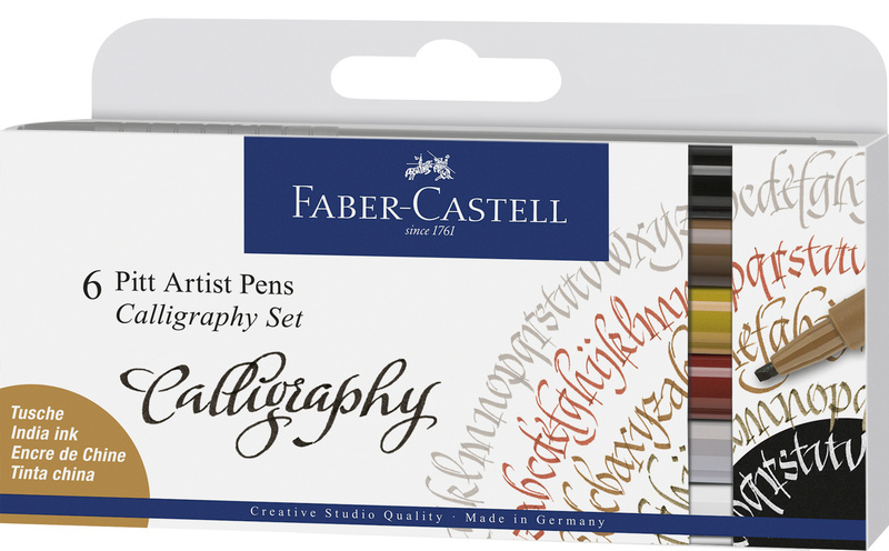 Faber Castell Tekenstift Pitt Artist Pen - kalligrafieset 6x afbeelding