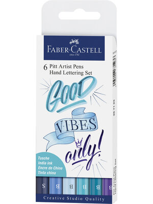 Faber Castell Tekenstift Pitt Artist Pen - Letteringset 6x Faber Castell Tekenstift Pitt Artist Pen - Letteringset 6x