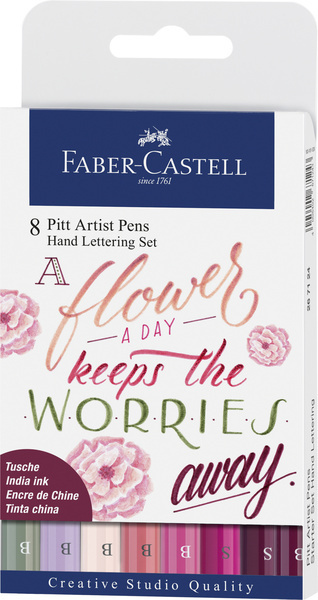 Faber Castell Tekenstift Pitt Artist Pen - Letteringset 8x afbeelding