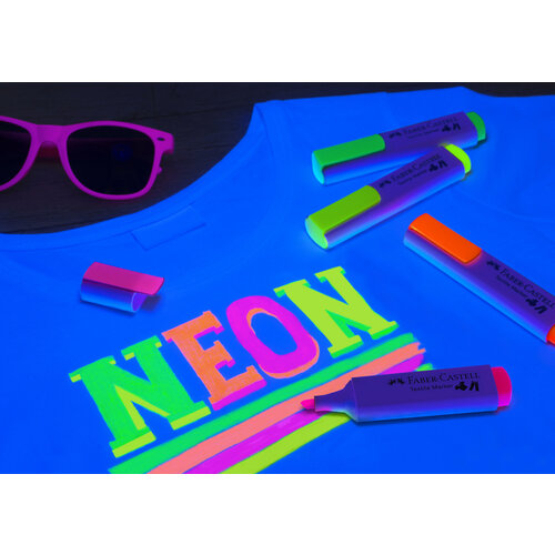 Faber Castell Textielmarker Neon - set 4 stuks