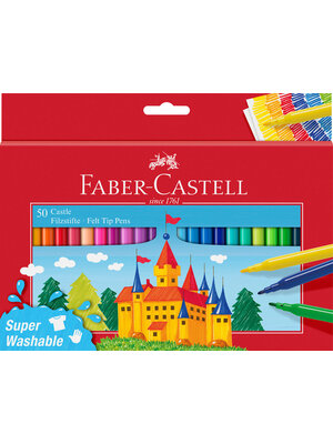 Faber Castell Viltstift - 50 stuks karton etui Faber Castell Viltstift - 50 stuks karton etui