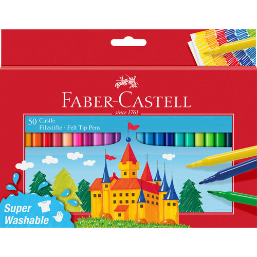 Faber Castell Viltstift - 50 stuks karton etui