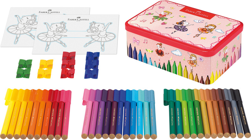 Faber Castell Viltstift Connector - 33 stuks in ballerina blik afbeelding