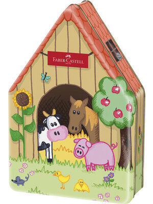 Faber Castell Viltstift Connector - boerderij 18 stuks in blik