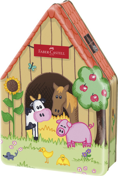 Faber Castell Viltstift Connector - boerderij 18 stuks in blik afbeelding