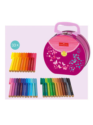 Faber Castell Viltstift Connector - handtas 33 stuks assorti