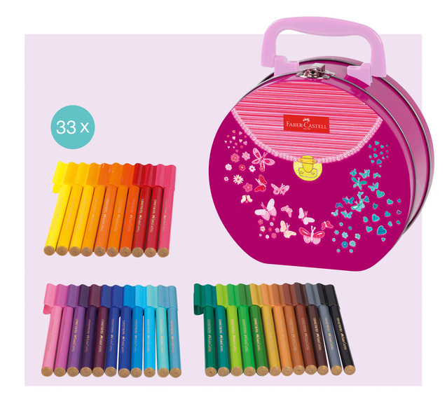 Faber Castell Viltstift Connector - handtas 33 stuks assorti afbeelding